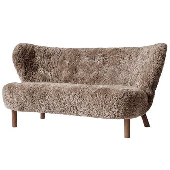 Sofas, Little Petra VB2 sofa, Sahara Curly sheepskin - oiled walnut, Brown