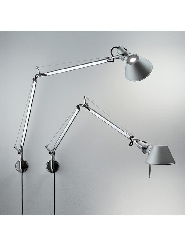 Wall lamps, Tolomeo Mini Parete wall lamp, aluminium, Silver