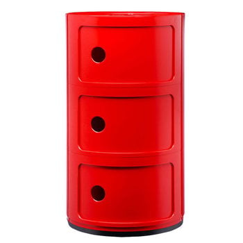 Storage units, Componibili storage unit, 3 modules, red, Red