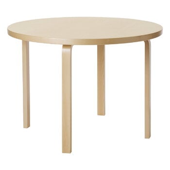 Dining tables, Aalto table 90A, birch, Natural