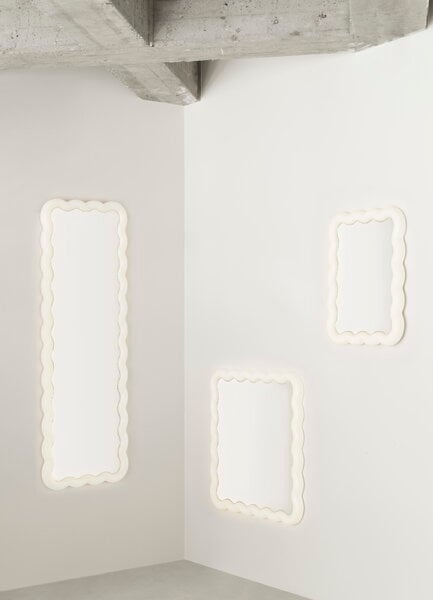 Wall mirrors, Illu mirror, 160 x 55 cm, white, White