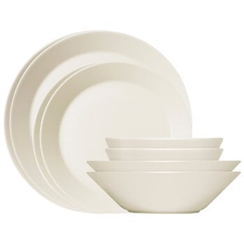 Plates, Teema starter set 16 pcs, white, White