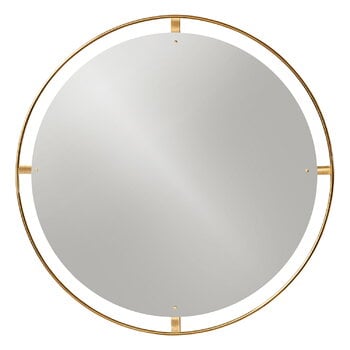 Wall mirrors, Nimbus mirror 110 cm, polished brass, Gold