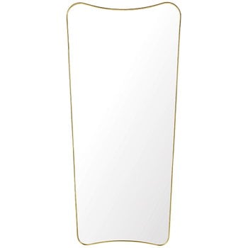 Wall mirrors, F.A. 33 mirror, 70 x 146 cm, polished brass, Gold