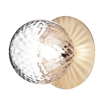 Wall lamps, Liila 1 wall/ceiling lamp, medium, gold - optic clear, Gold