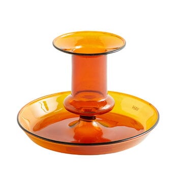 Candleholders, Flare candleholder, amber, Yellow