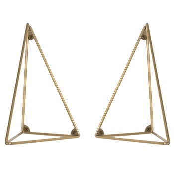 Wall shelves, Pythagoras brackets 2 pcs, brass, Gold