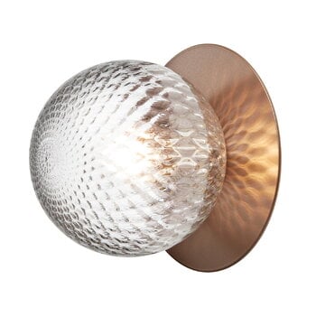 Wall lamps, Liila 1 wall/ceiling lamp, medium, dark bronze - optic clear, Brown