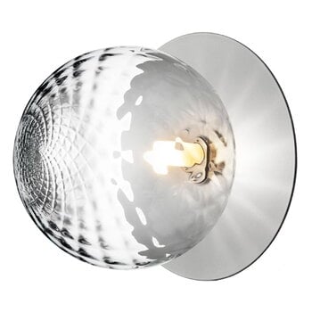 Wall lamps, Liila 1 wall/ceiling lamp, large, silver - optic clear, Silver