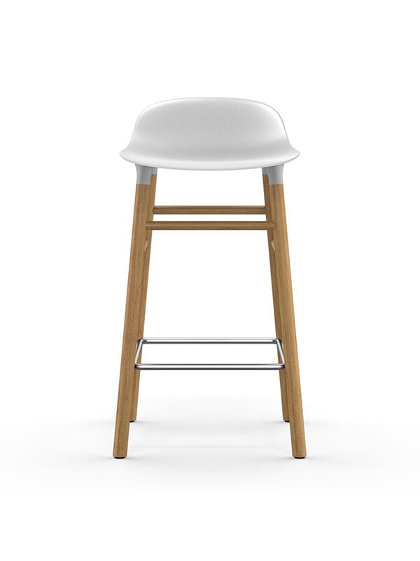 Bar stools & chairs, Form bar stool, 65 cm, white - oak, White