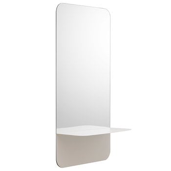 Wall mirrors, Horizon mirror vertical, white, White