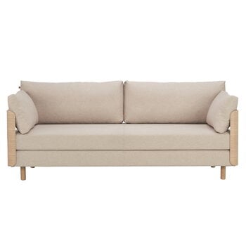 Sofa beds, ON2 Wood sofa bed, soap waxed oak - beige Hopper 51, Beige