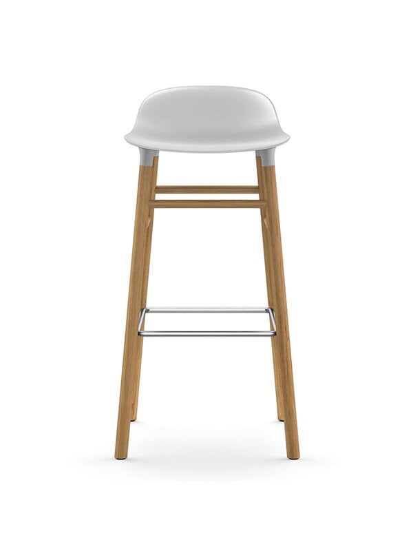 Bar stools & chairs, Form bar stool, 75 cm, white - oak, White