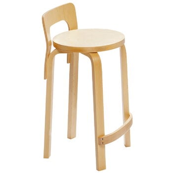 Bar stools & chairs, Aalto high chair K65, birch, Natural