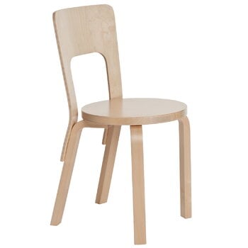 Dining chairs, Aalto chair 66, birch, Natural