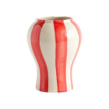 Vases, Sobremesa Stripe vase, S, red, Red