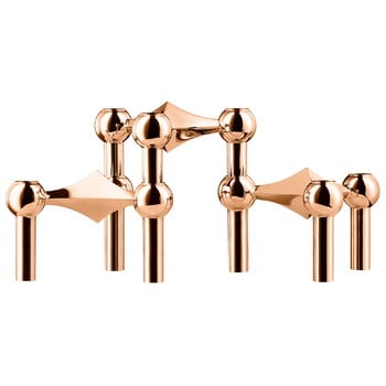 Candleholders, STOFF Nagel candleholder, set of 3, rose gold, Gold