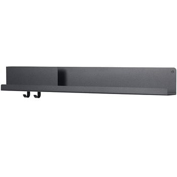 Wall shelves, Folded shelf, black, large, Black