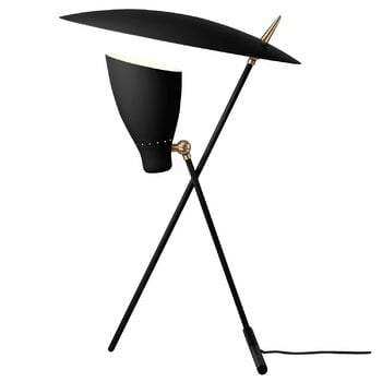 Lighting, Silhouette table lamp, black, Black