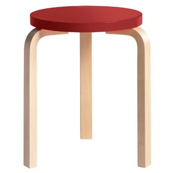 Stools, Aalto stool 60, red - birch, Red