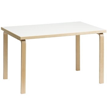 Dining tables, Aalto table 81B, birch - white laminate, White