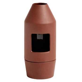 Tealight holders, Chim Chim scent diffuser, dark terracotta, Brown