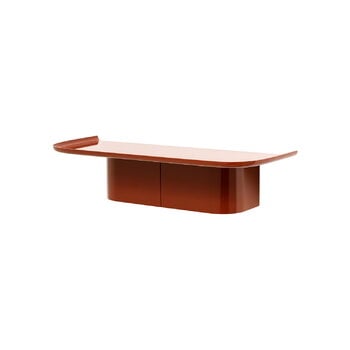 Wall shelves, Korpus shelf M, 4 hooks, brick red, Red