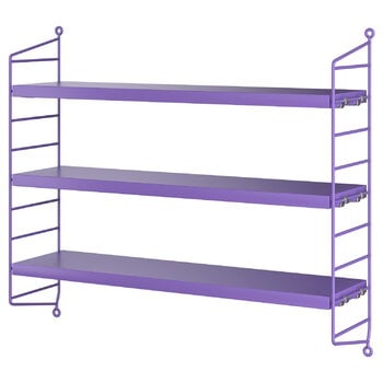 Wall shelves, String Pocket shelf, purple, Purple