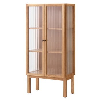 Cabinets, Curiosity cabinet, low, oak - glass, Natural