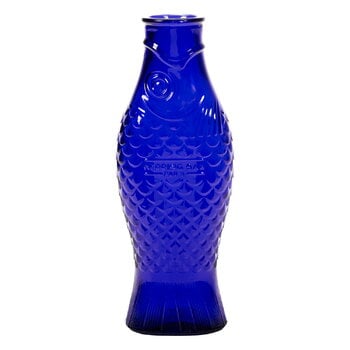 Carafes, Fish & Fish bottle, cobalt blue, Blue