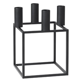 Candleholders, Kubus 4 candleholder, black, Black