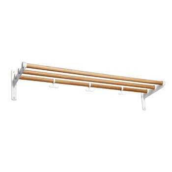 Wall coat racks, Nostalgi hat/shoe rack, 100 cm, oak - white, White