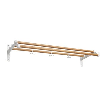 Wall coat racks, Nostalgi 291 hat rack, 100 cm, oak - white, White