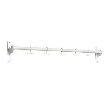 Wall coat racks, Nostalgi hook strip, 100 cm, white, White