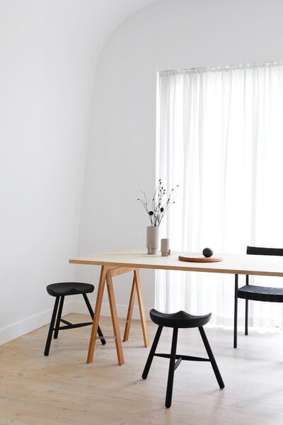 Dining chairs, Motif armchair, black stained oak, Black