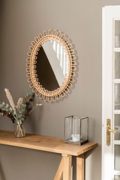 Wall mirrors, Luella mirror, natural rattan, Natural