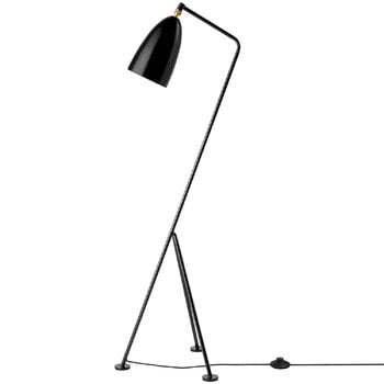 Floor lamps, Gräshoppa floor lamp, black, glossy, Black