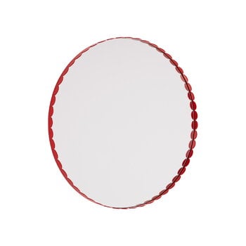 Wall mirrors, Arcs Mirror round, red, Red