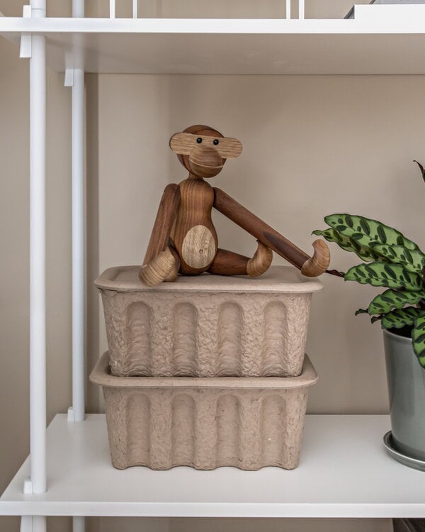 Figurines, Wooden Monkey, small, teak, Natural