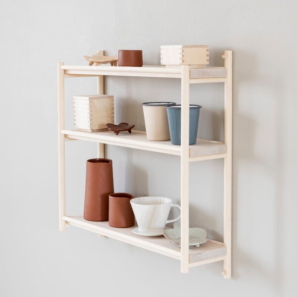 Wall shelves, Kamu wall shelf, high, birch, Natural