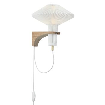 Wall lamps, Wall lamp 204, light oak, White