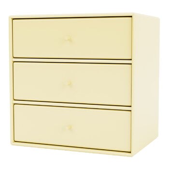 Shelving units, Montana Mini module with 3 drawers, 159 Camomile, Yellow