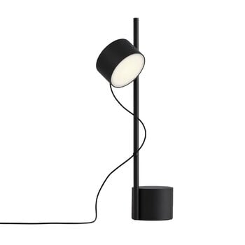 Lighting, Post table lamp, black, Black