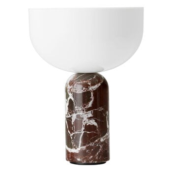 Portable lamps, Kizu portable table lamp, Rosso Levanto marble, White