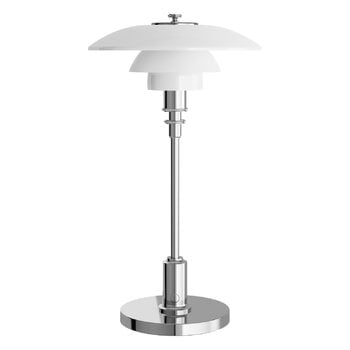 Portable lamps, PH 2/1 Portable table lamp, lustre chrome plated, Silver