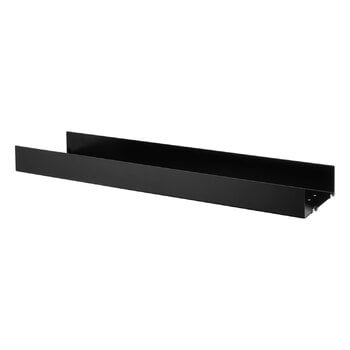 Shelving units, String metal shelf 78 x 20 cm, high, black, Black