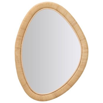 Wall mirrors, Malou mirror, 70 x 55 cm, natural rattan, Natural