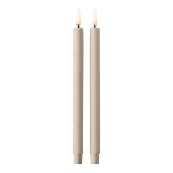 Candles, STOFF LED candles, 2 pcs, sand, Beige