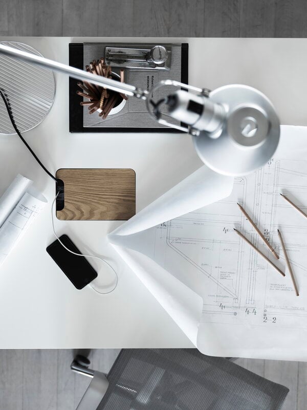 Desk lamps, Tolomeo table lamp, aluminium, Silver