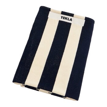 Bath towels, Beach towel, 100 x 180 cm, navy stripes, Blue